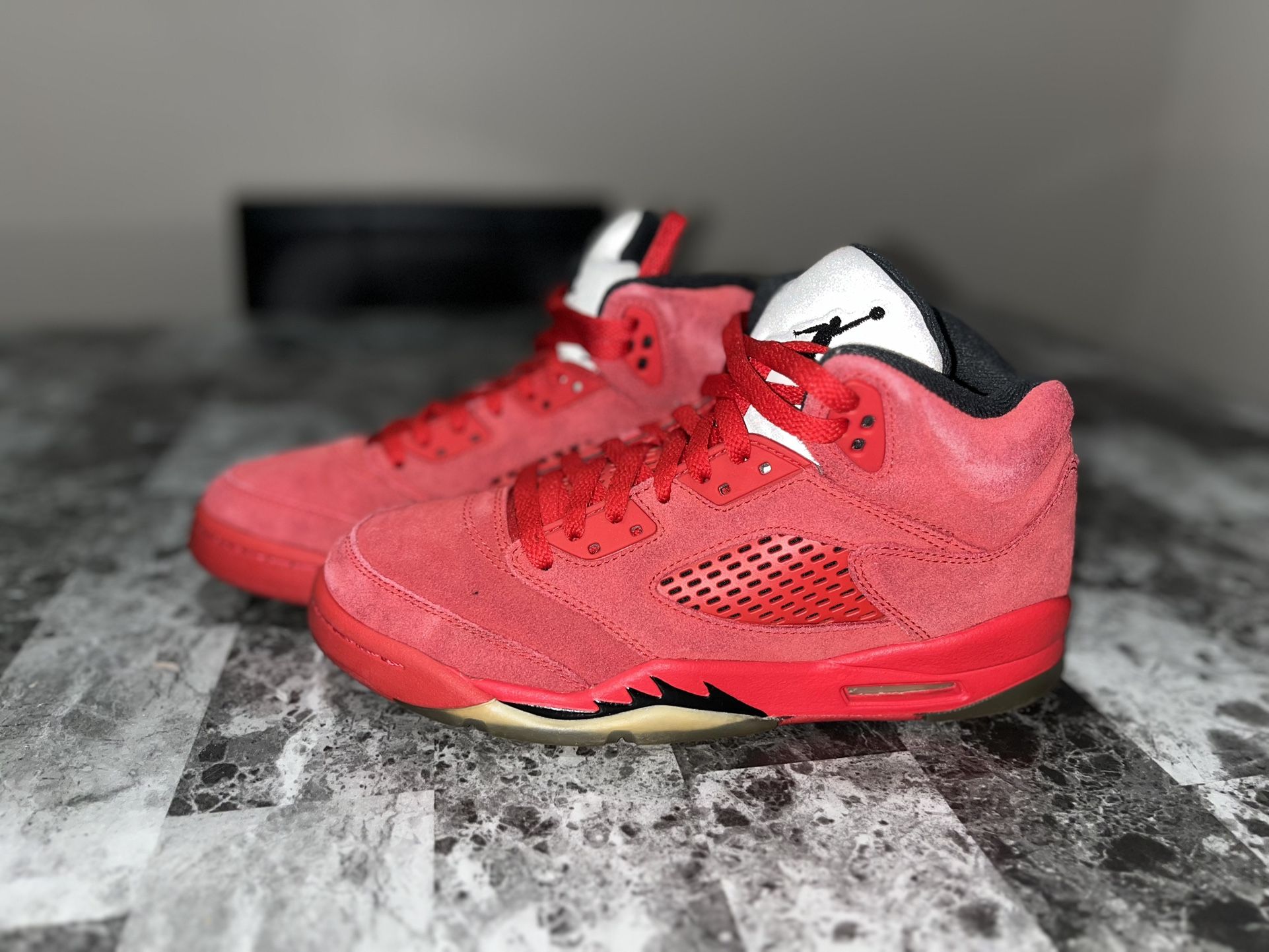 Retro 5 Red Suede