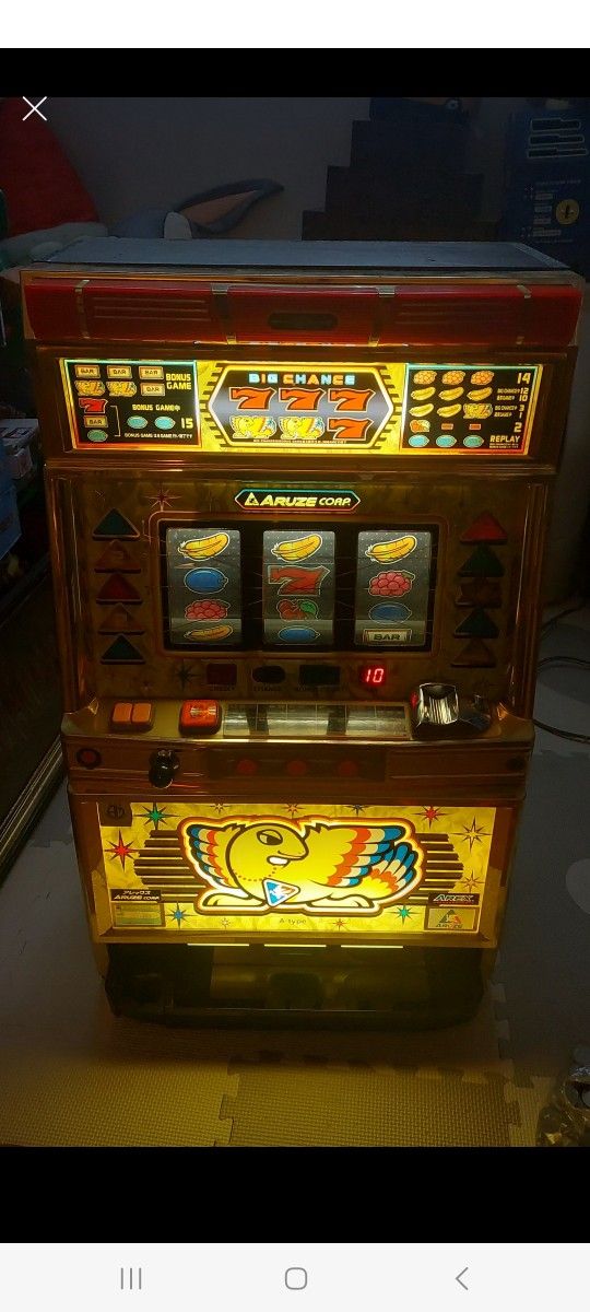 Vintage Pachislo Big Chance 777 Slot Machine By Aruze. Game Room Mancave