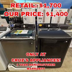 Samsung Agitator Washer and Gas Dryer Set