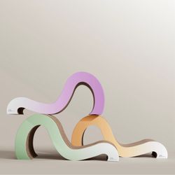 Cat Scratcher & Stretching Board - Modern & Stylish