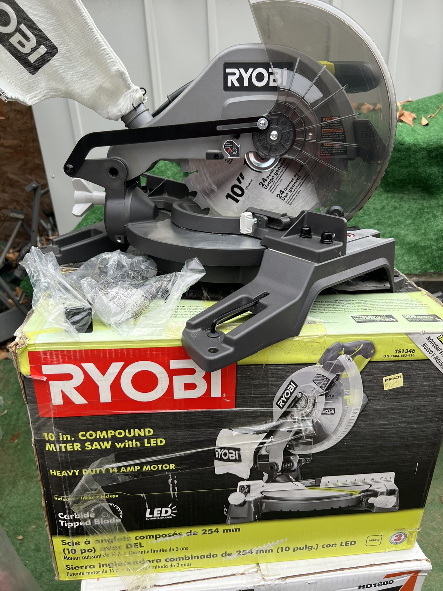 RYOBI 14 Amp Corded 10 in. Compound Miter Saw with LED Cutline Indicator  for Sale in La Habra Heights, CA OfferUp