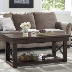 New inbox coffee table $160 20.125”h x 43.875”w x 22”d.