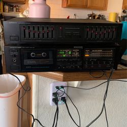 Stereo Grafic Equalizer And Stereo Cassette Tape Deck