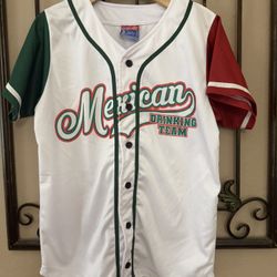 Mexican Drinking Team Baseball Jersey Size Small