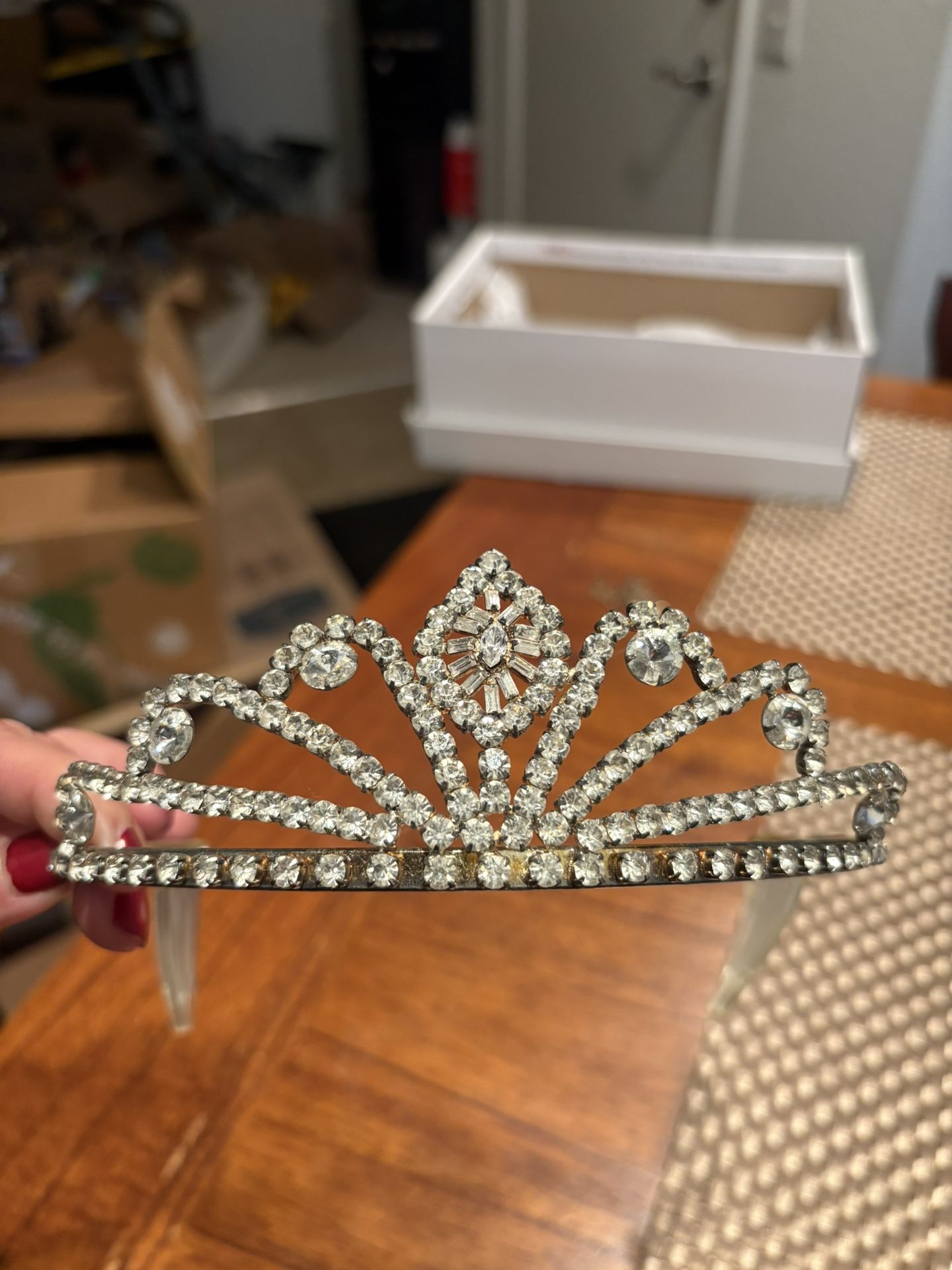 Rhinestone Crystal Tiara – Bridal, Quinceañera, Prom, Pageant