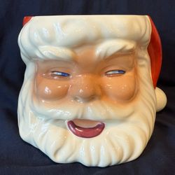 Vintage Metlox Santa Claus Head Cookie Jar (No Lid)