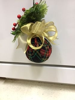 Small Christmas "Kissing Ball" decor for under eaves or indoor use