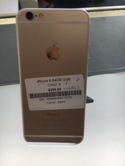 GOLD IPHONE 6 WITH 64GB!!