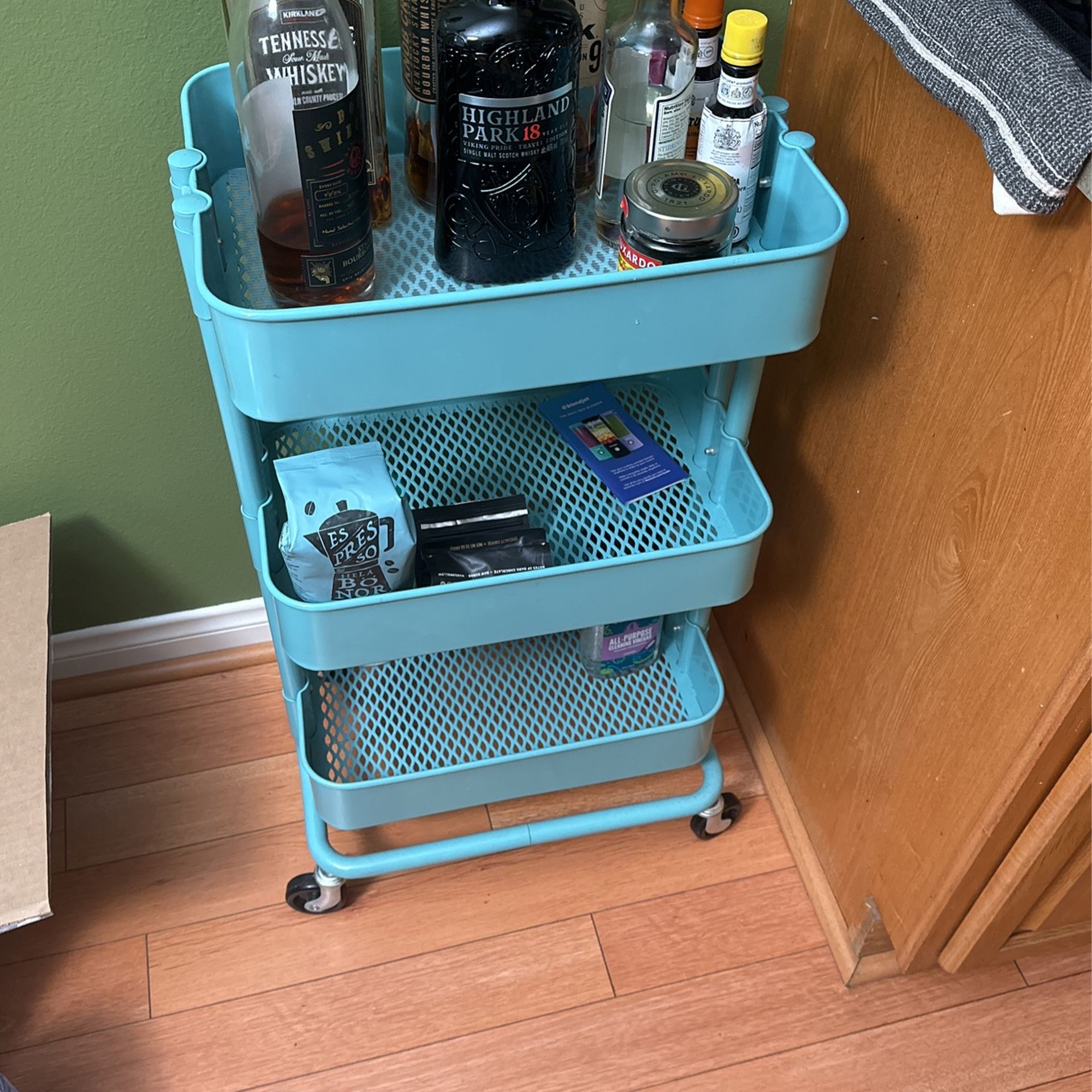 Ikea RASKOG Utility Cart (turquoise)