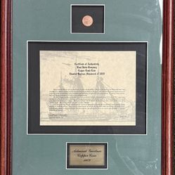 Admiral Gardner Shipwreck 1808 10 Cash Framed
