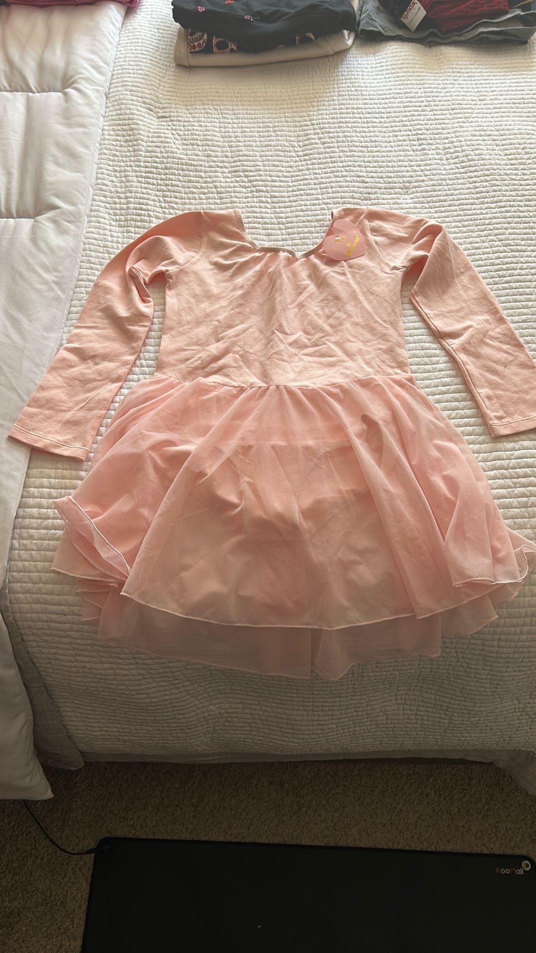 NEW Girls Pink Leotard Size 7/8 Dance Ballet Long Sleeve