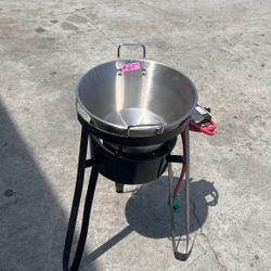 Cazo De Accero Con Vase I Quemador 