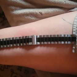 Black N Silver Watch Band 