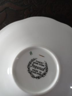 Imperial England Porcelain Saucer - Stawberries Desing Thumbnail