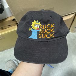 Vintage The Simpsons 2001 Maggie Simpson SUCK SUCK SUCK ADJUSTABLE STRAP HAT