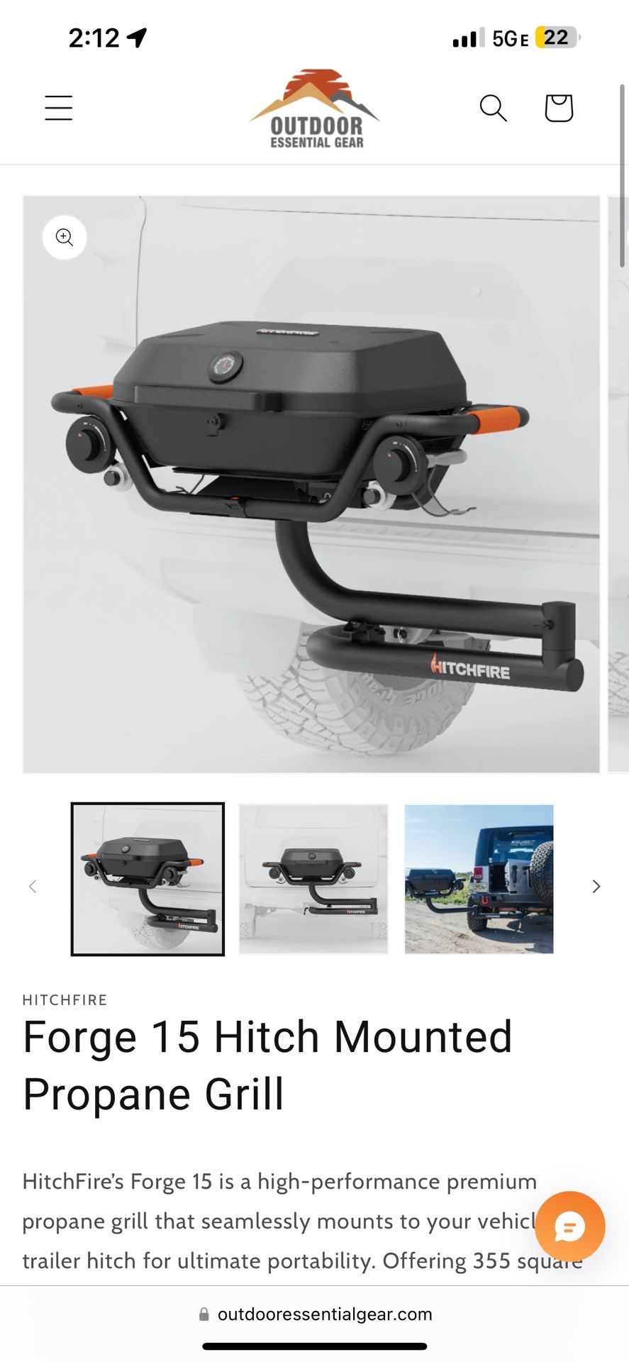 Rugged Hitch fire 2 Burner Grill Brand New