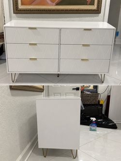 White dresser , 6 drawers
