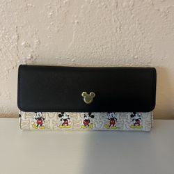 Loungefly Black and Cream Mickey Mouse Wallet