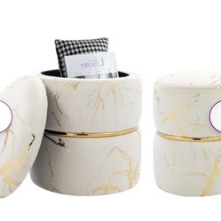 2 Piece Set Ottoman With Storage 