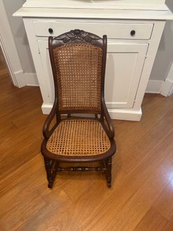 Victorian style lady’s cane rocking chair
