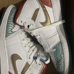 Kids Nike Air Jordan 1 Mid SS 'UNC to Chicago' Training Shoes