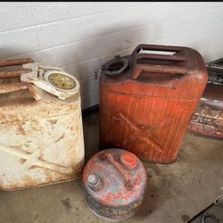 Ww2 Jerry Cans Water Can Gas Man Cave Vintage Industrial