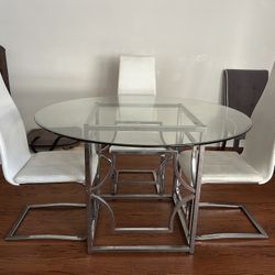 Glass Dining Table With Chairs