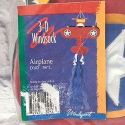 VINTAGE BIPLANE WINDSOCK