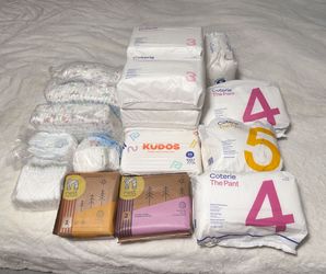 Bundle of Premium Diapers — Coterie, Kudos, Healthy Baby & Nest