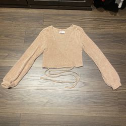 Hollister Waist Tie Crop Cardigan/Sweater 