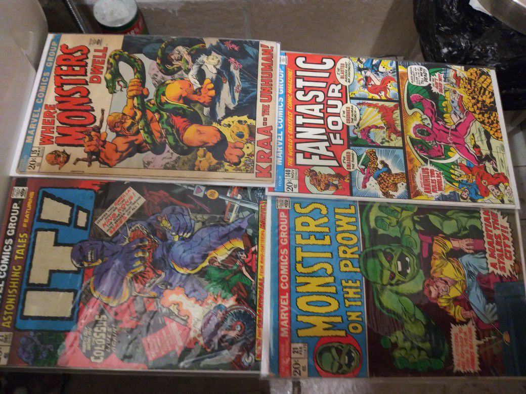 Marvel comics. 1972 four pack