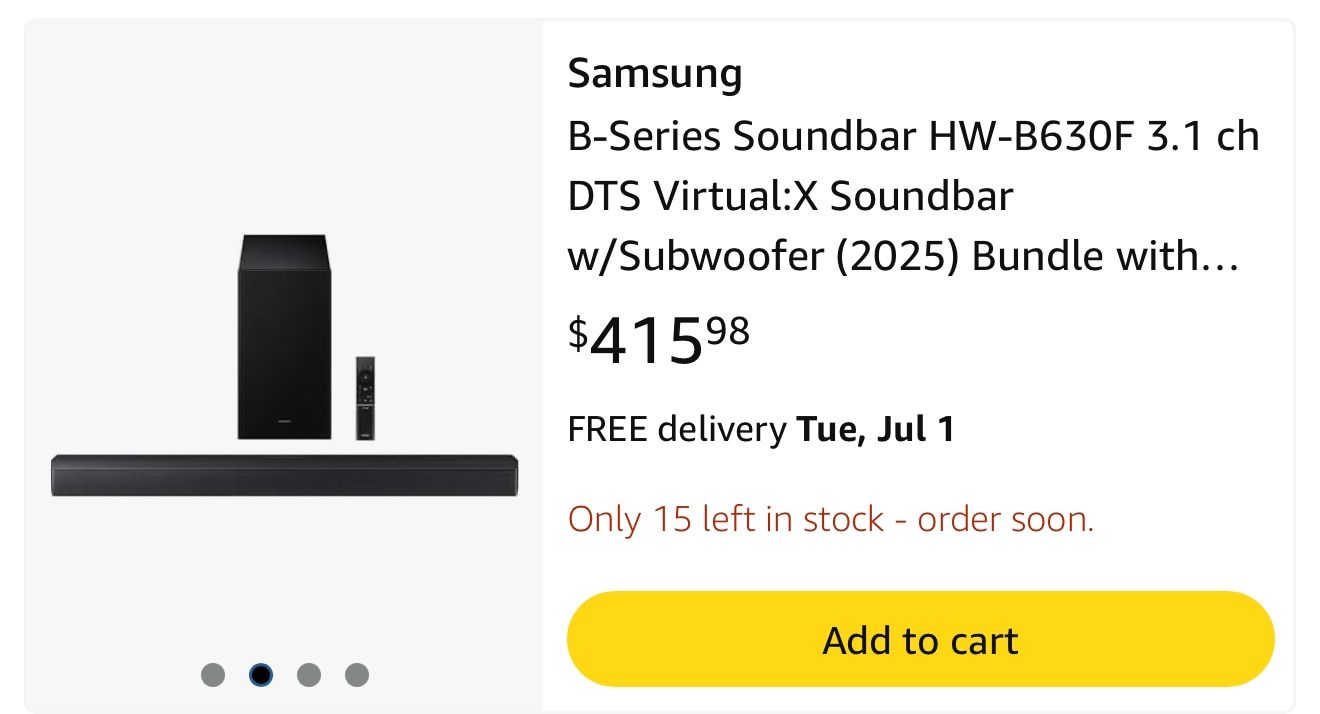 Samsung Soundbar B630F