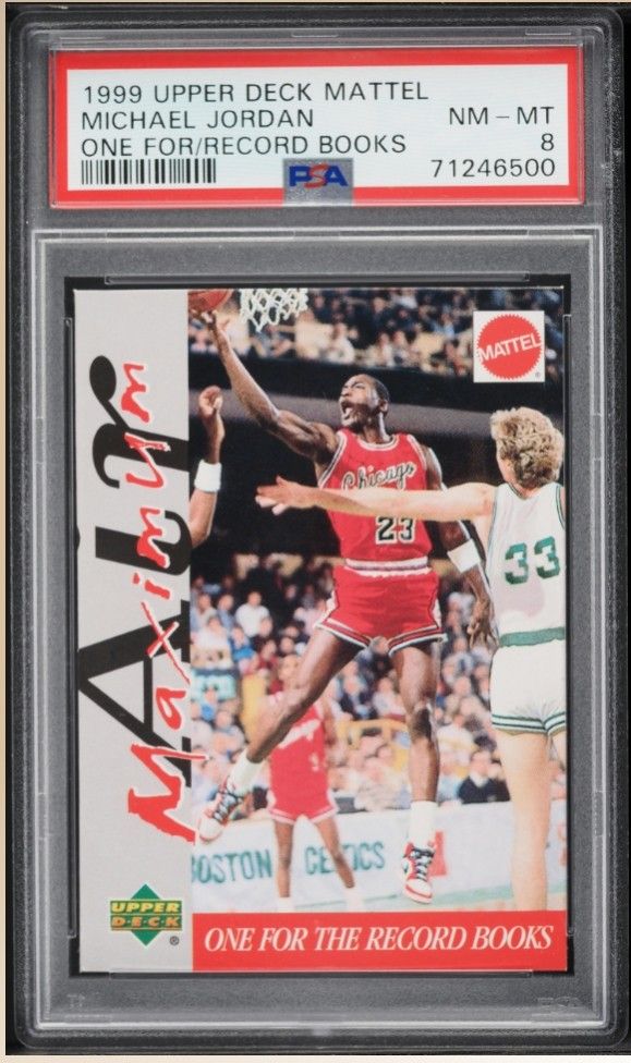 1999 Upper Deck Mattel One For The Record Books Michael Jordan PSA 8 NM-MT / Pop 3 / Rare