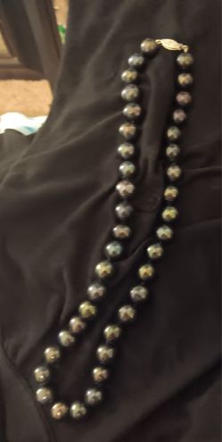 12mm Cultured Peacock (Black) Pearls
