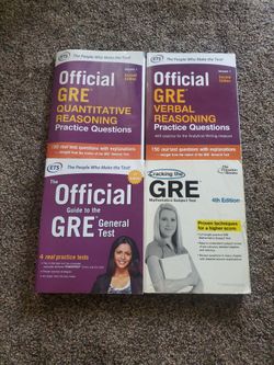 GRE Prep Books - Quantitative Reasoning, Verbal Reasoning, General Test, and GRE Math Subject Test