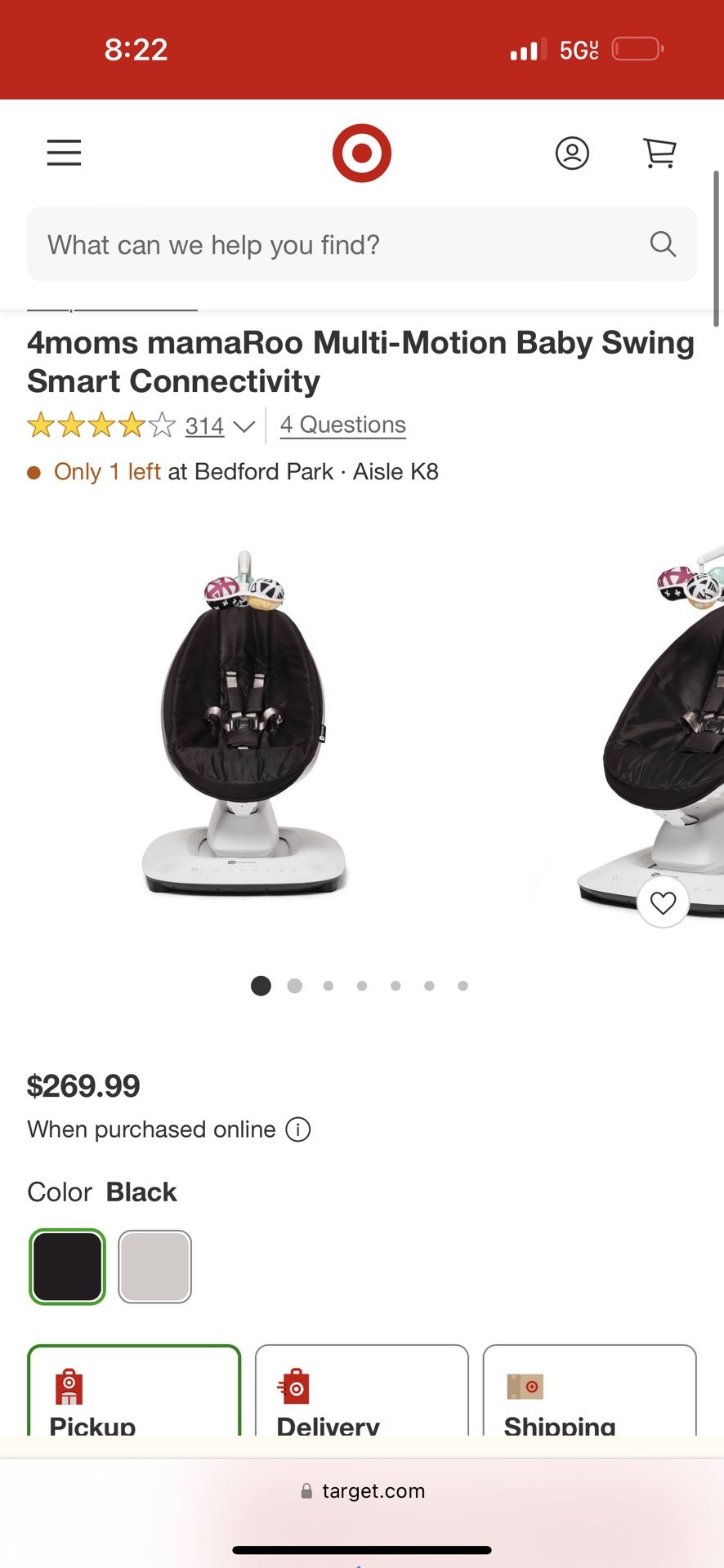4 Moms Baby Mamaroo Swing