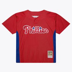 Phillies Mitchell and ness cooperstown collection practice jersey sz m