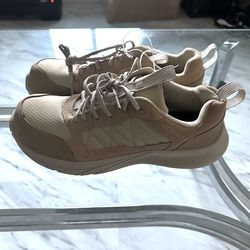 Merrell Alpine Sneaker Carbon Fiber Beige Athletic Work Shoes Comp Toe  Size 9 Men