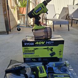 Ryobi 40V HP 600 Psi 0.7 Gpm Cordless EzClean Power Cleaner 
