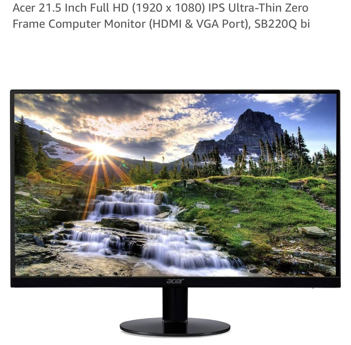 Acer 21.5in FHD Monitor
