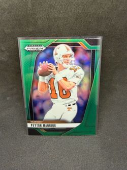 Peyton Manning Panini Prizm Draft Picks Green Trading Card