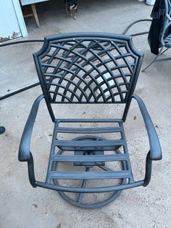 Outdoor Dining Patio Furniture Set Wrought iron bistro Metal and glass Hampton bay