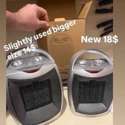 Portable Electric Space Heater with Thermostat, 1500W/750W Safe and Quiet Ceramic Heater Fan, Heat Up 200 Square Feet for Office Room Desk Indoor Use,