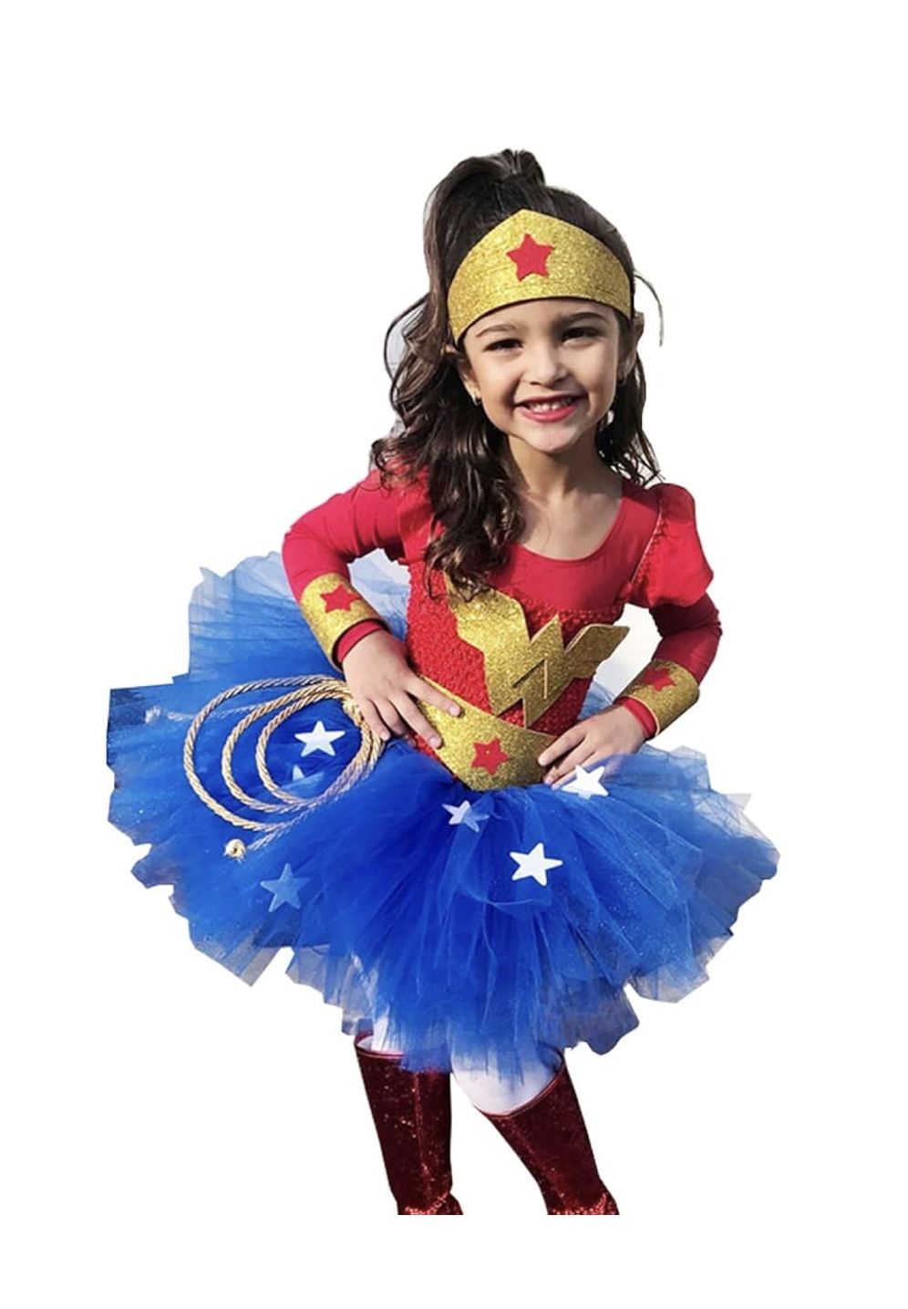 Wonder Girl Costume Dress Superhero Costume Children🆕✅Brand New• Children Size: L• (See Chart In Photo Gallery)