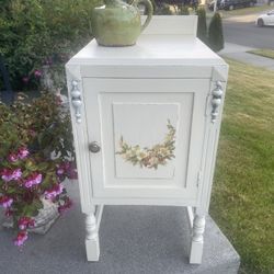 Vintage cabinet with storage and shelf