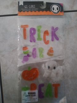 Trick or treat halloween gel stickers