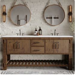 Highbury Furnishings Telluride 72” Double Bathroom Vanity