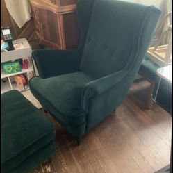 Beautiful Emerald Green Accent Chair With Ottoman Price Is Firm Home Decor Furniture 