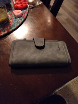 Grey Leather Wallet