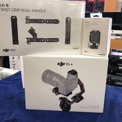DJI RS 4 Gimbal Stabilizer, Vertical Mount And Twist Grip Dual Handle